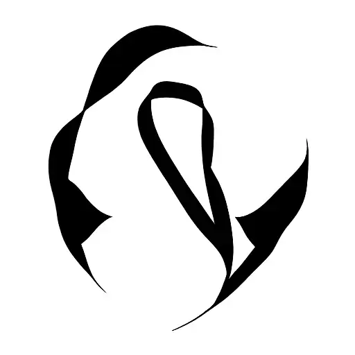 breast cancer ribbon tattoo design idea