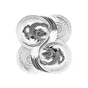 Dragon and tiger estilo yin yang tattoo design idea