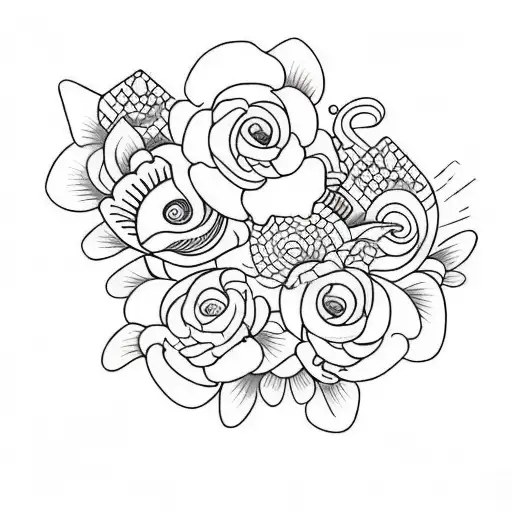 magnificent zen garden inside a stopwatch tattoo design idea