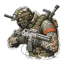 counter strike 1.6 loading screen tattoo design idea