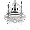 titanic tattoo design idea