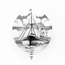titanic tattoo design idea
