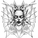 half demon half angel tattoo face tattoo design idea