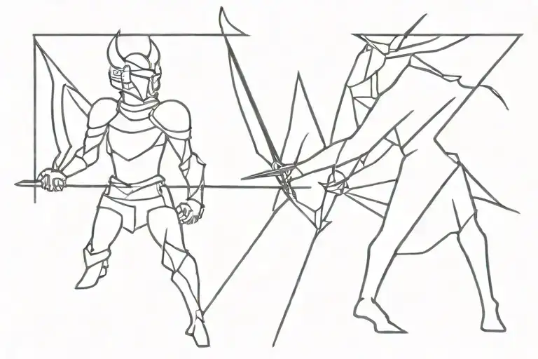 Robert Durer - Knight and Devil tattoo design idea