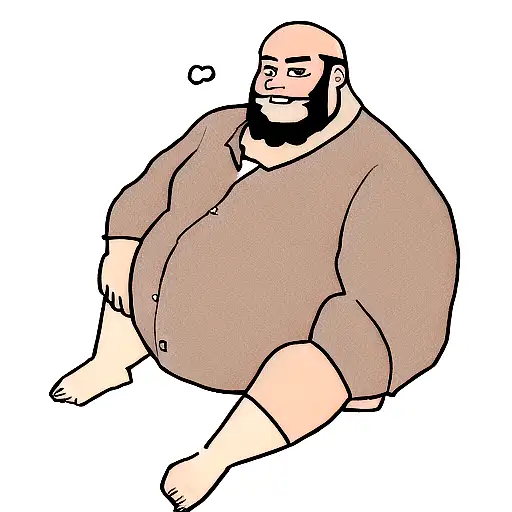 300 pound father with beard and 5 year old son tattoo design idea