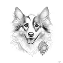 border collie tattoo design idea