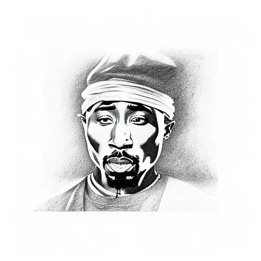 2pac tattoo design idea