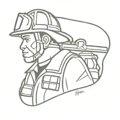 firefighter tattoo design idea