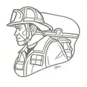 firefighter tattoo design idea