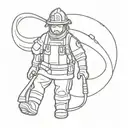 firefighter tattoo design idea