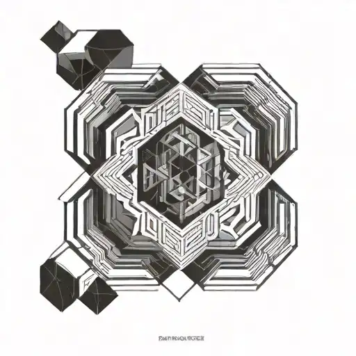 Hexagon tattoo design idea