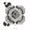 Hexagon tattoo design idea