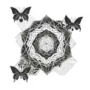 Hexagon tattoo design idea