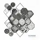 Hexagon tattoo design idea