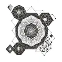 Hexagon tattoo design idea