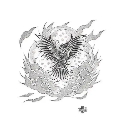 Phoenix tattoo design idea