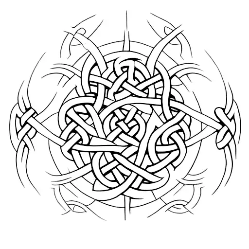 A minimalist tattoo inspired by Game of Thrones featuring a Celtic knot design tattoo design idea
