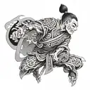 gojo satoru gojo without blindfold tattoo design idea