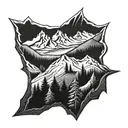 vermont mountains tattoo design idea