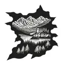 vermont mountains tattoo design idea