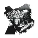 vermont mountains tattoo design idea