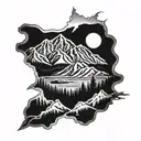 vermont mountains tattoo design idea