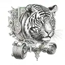 Casino , roullete , Lamborghini, money , god , tiger , 1998 , guns , tattoo design idea