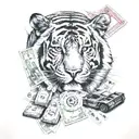 Casino , roullete , Lamborghini, money , god , tiger , 1998 , guns , tattoo design idea
