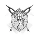 a medieval sword tattoo design idea