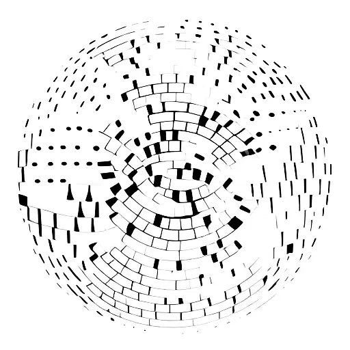 Minimalistic Disco Ball tattoo design idea