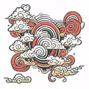 akatsuki cloud patterns tattoo design idea