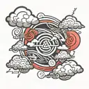 akatsuki cloud patterns tattoo design idea