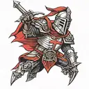 templar knight tattoo design idea