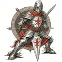 templar knight tattoo design idea