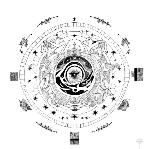An intricate tattoo of a sky full of stars, with each star representing a different language the client is learning, creating a celestial map of their linguistic journey tattoo design idea