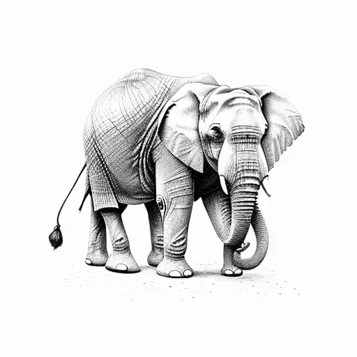 Elephant tattoo design idea