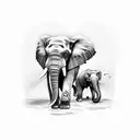Elephant tattoo design idea