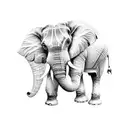 Elephant tattoo design idea