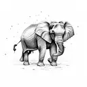 Elephant tattoo design idea