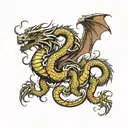 Hydra 3 headed dragon tattoo design idea