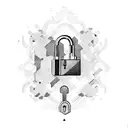 Padlock tattoo design idea