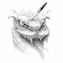 tiny brush parade tattoo design idea