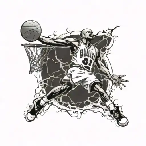 michael Jordan slam dunk tattoo design idea