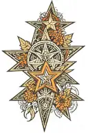Combine tribal patterns with elements inspired by the Philippines and incorporate a Texas Star design tattoo design idea