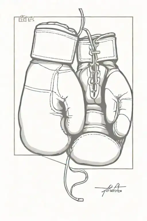 boxing gloves that strick  tattoo design idea