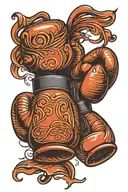 boxing gloves that strick  tattoo design idea