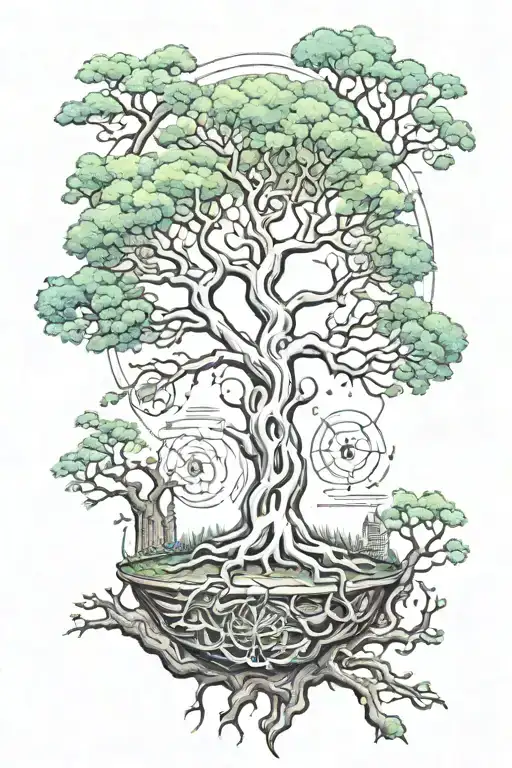 tree of knowledge tattoo design idea