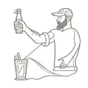 Bartender football mixed and tattoo design idea