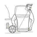 Bartender football mixed and tattoo design idea