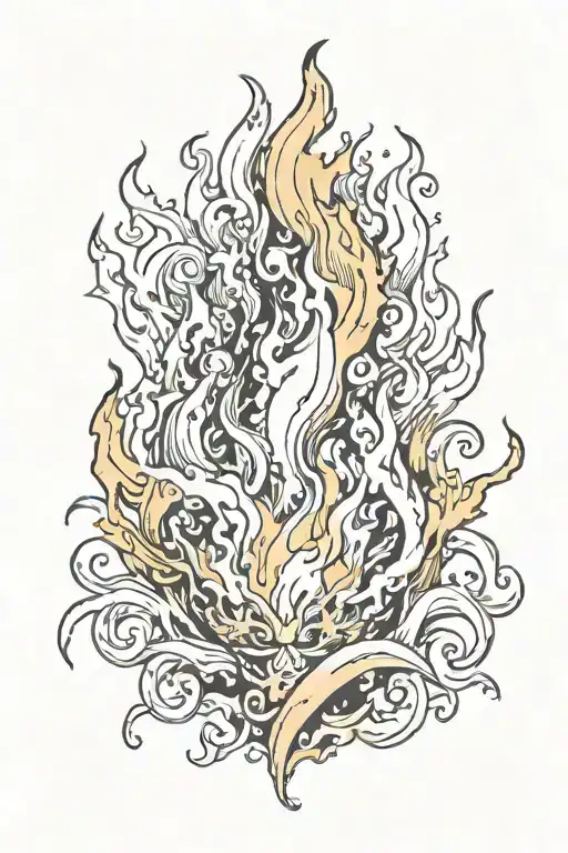 flame, inferno tattoo design idea